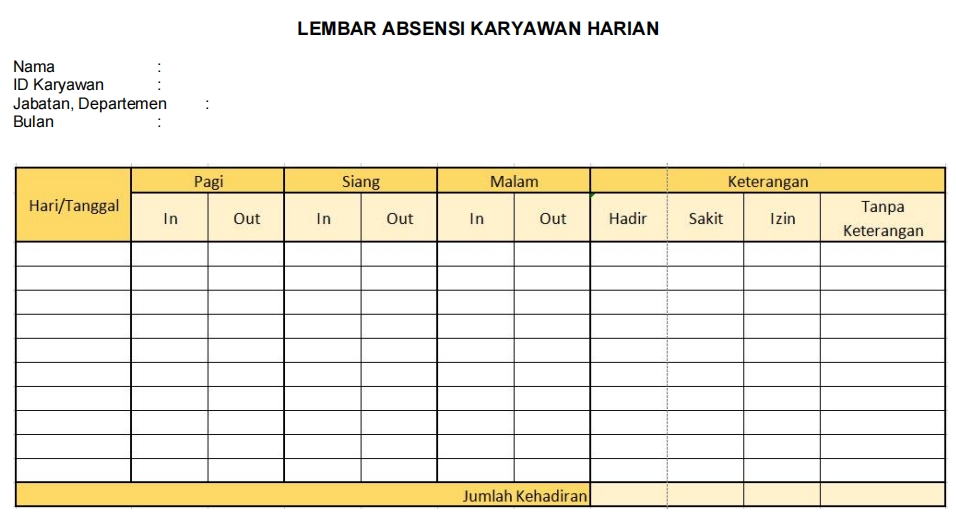 Absen karyawan harian