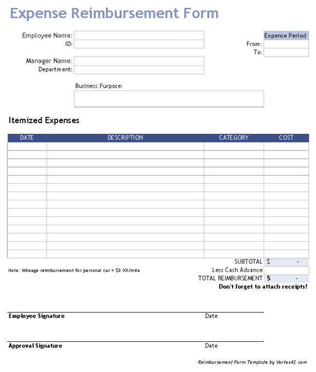 contoh reimbursement