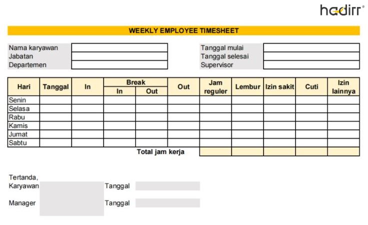 timesheet karyawan