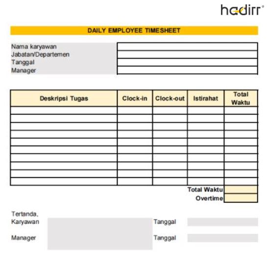 timesheet karyawan