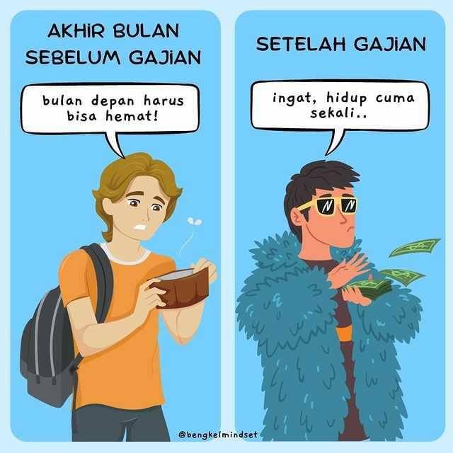 meme tentang gaji