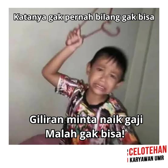 meme tentang gaji