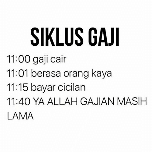 meme tentang gaji