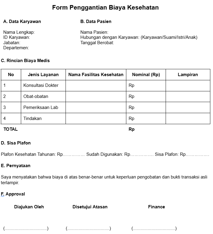 reimbursement perusahaan