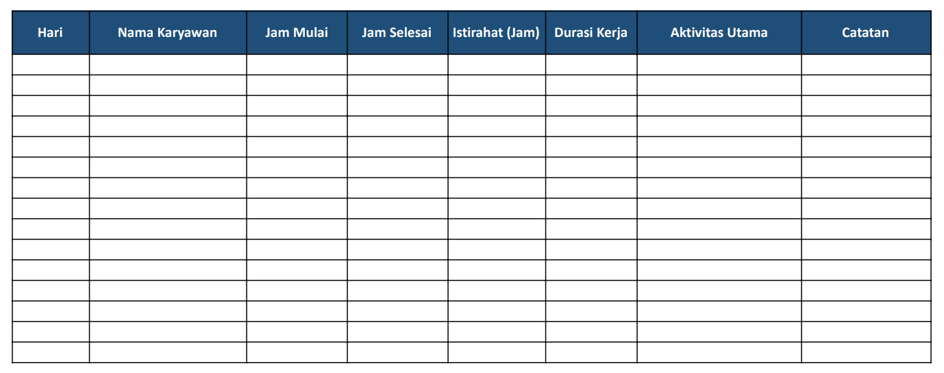 template monitoring karyawan wfh